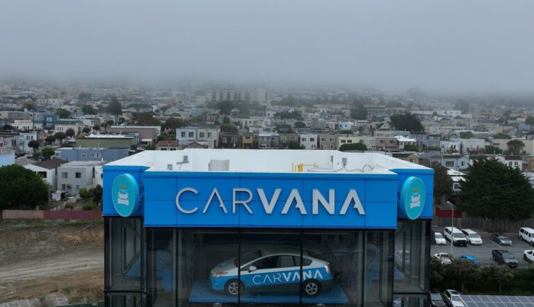 Carvana’s stock rallies more than 30% on surprise profit for used-car
