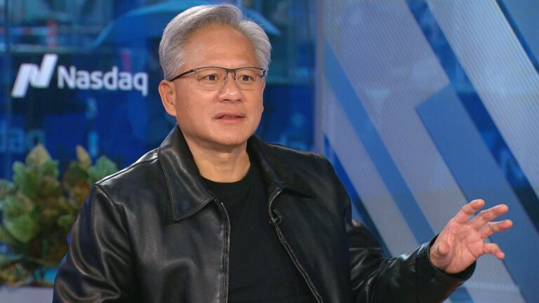 Nvidia shares rise after CEO Huang says AI computing demand is up
